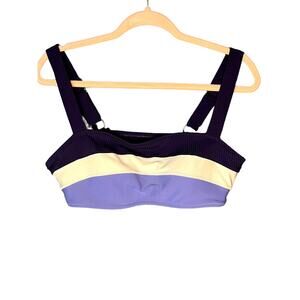 Jessica Simpson Bandeau Bikini Top Striped Size Large Blue and White